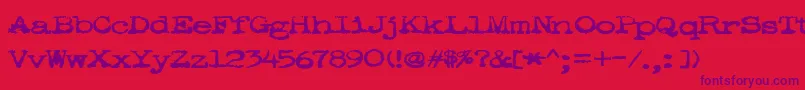 Pookie ffy Font – Purple Fonts on Red Background