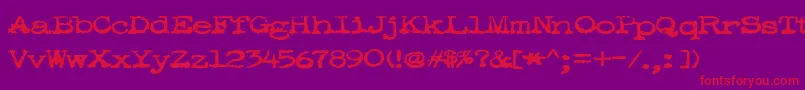 Pookie ffy Font – Red Fonts on Purple Background