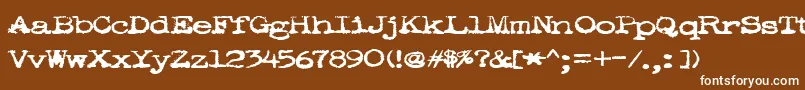 Pookie ffy Font – White Fonts on Brown Background