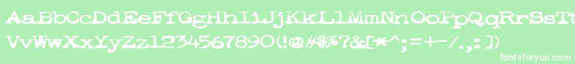 Pookie ffy Font – White Fonts on Green Background