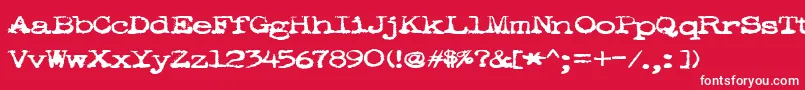 Pookie ffy Font – White Fonts on Red Background