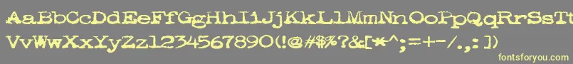 Pookie ffy Font – Yellow Fonts on Gray Background
