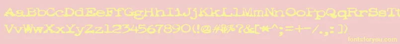 Pookie ffy Font – Yellow Fonts on Pink Background