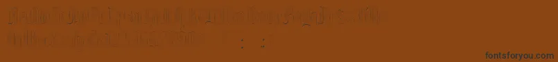 EthelvinaLight Font – Black Fonts on Brown Background