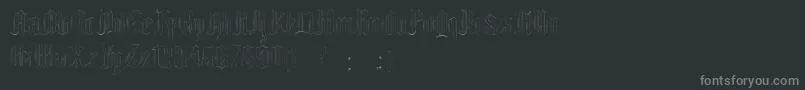 EthelvinaLight-Schriftart – Graue Schriften auf schwarzem Hintergrund