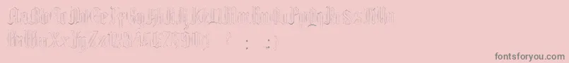 EthelvinaLight Font – Gray Fonts on Pink Background