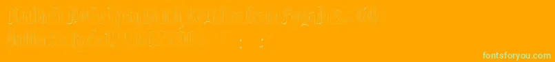 EthelvinaLight Font – Green Fonts on Orange Background