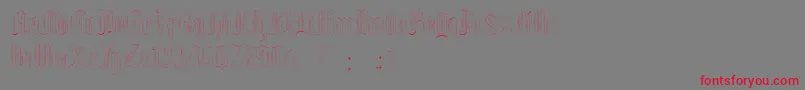 EthelvinaLight Font – Red Fonts on Gray Background