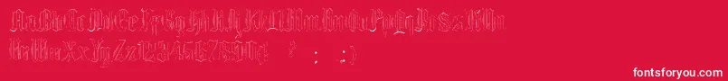 EthelvinaLight Font – White Fonts on Red Background
