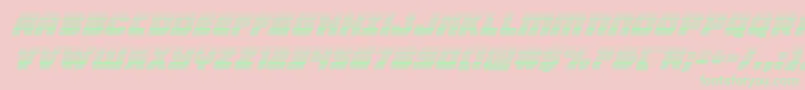 フォントVictorycomicsgradital – ピンクの背景に緑の文字