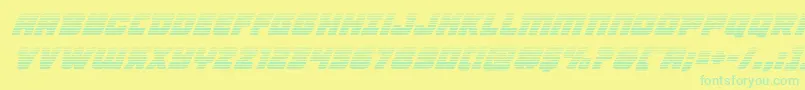 Victorycomicsgradital Font – Green Fonts on Yellow Background
