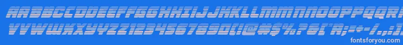 Victorycomicsgradital Font – Pink Fonts on Blue Background