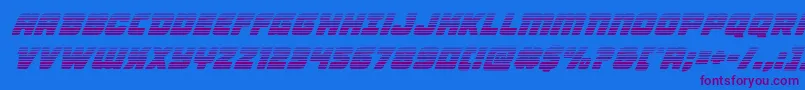 Victorycomicsgradital-Schriftart – Violette Schriften auf blauem Hintergrund