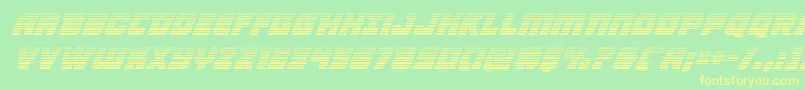 Victorycomicsgradital-Schriftart – Gelbe Schriften auf grünem Hintergrund