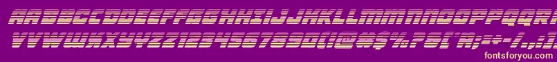 Victorycomicsgradital-Schriftart – Gelbe Schriften auf violettem Hintergrund