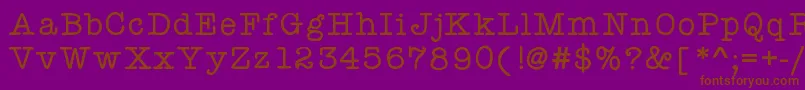 Kbyourejustmytype Font – Brown Fonts on Purple Background