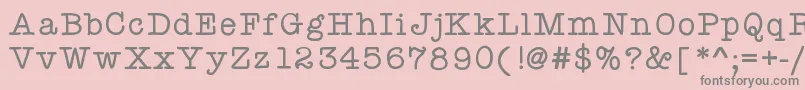 Kbyourejustmytype Font – Gray Fonts on Pink Background