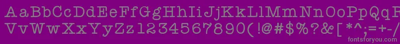 Kbyourejustmytype Font – Gray Fonts on Purple Background