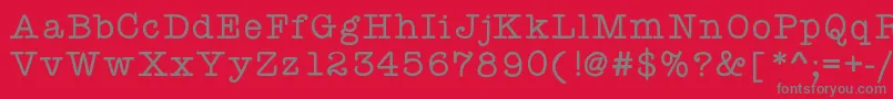 Kbyourejustmytype Font – Gray Fonts on Red Background