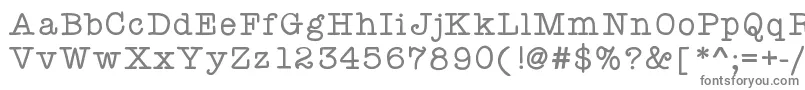 Kbyourejustmytype-Schriftart – Graue Schriften auf weißem Hintergrund