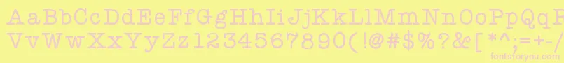 Police Kbyourejustmytype – polices roses sur fond jaune