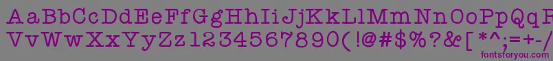 Kbyourejustmytype Font – Purple Fonts on Gray Background