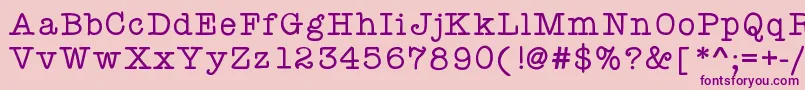 Kbyourejustmytype-Schriftart – Violette Schriften auf rosa Hintergrund