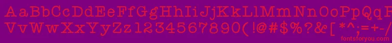 Kbyourejustmytype Font – Red Fonts on Purple Background