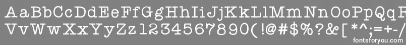 Kbyourejustmytype Font – White Fonts on Gray Background