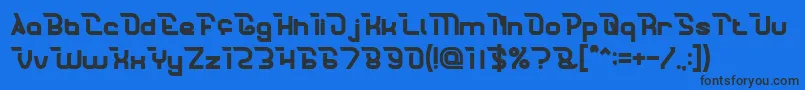 CrumbleBold Font – Black Fonts on Blue Background