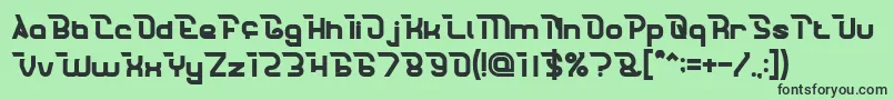 フォントCrumbleBold – 緑の背景に黒い文字