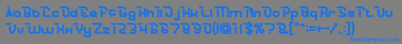 フォントCrumbleBold – 灰色の背景に青い文字