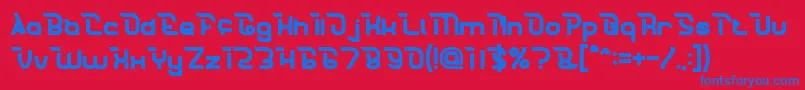 CrumbleBold Font – Blue Fonts on Red Background