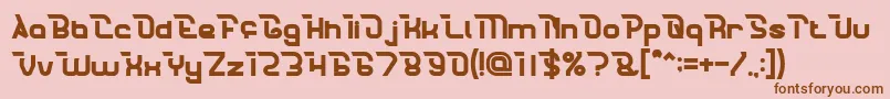 フォントCrumbleBold – ピンクの背景に茶色のフォント