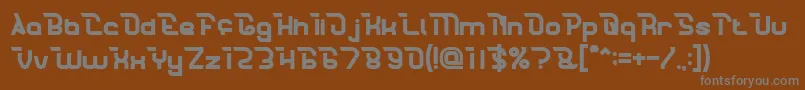 フォントCrumbleBold – 茶色の背景に灰色の文字