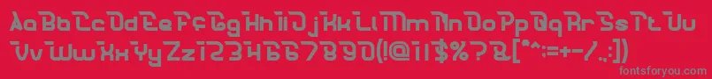 フォントCrumbleBold – 赤い背景に灰色の文字