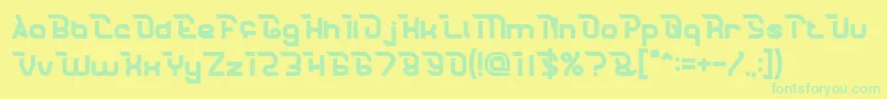 CrumbleBold Font – Green Fonts on Yellow Background