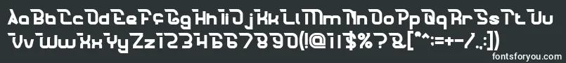 フォントCrumbleBold – 黒い背景に白い文字