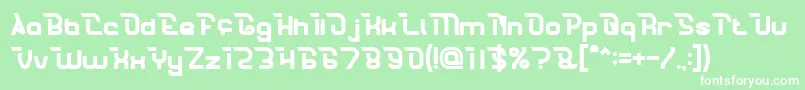 CrumbleBold Font – White Fonts on Green Background