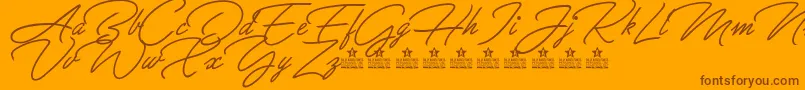 GreatDayPersonalUse Font – Brown Fonts on Orange Background
