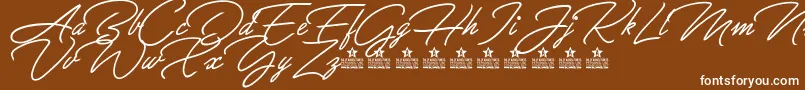 GreatDayPersonalUse Font – White Fonts on Brown Background