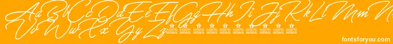 En savoir plus sur la police GreatDayPersonalUse Police GreatDayPersonalUse – polices blanches sur fond orange