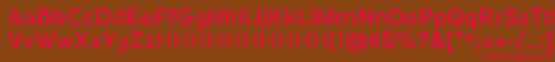 FlamanteRomaMedium Font – Red Fonts on Brown Background