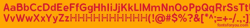 FlamanteRomaMedium Font – Red Fonts on Orange Background