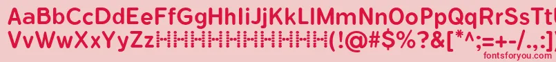 FlamanteRomaMedium Font – Red Fonts on Pink Background