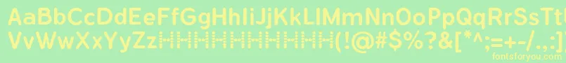FlamanteRomaMedium Font – Yellow Fonts on Green Background