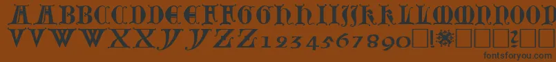 Шрифт Lubeck0 – чёрные шрифты на коричневом фоне