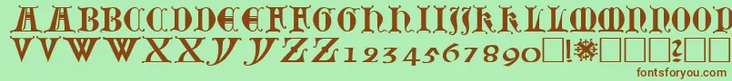 More about Lubeck0 Font Lubeck0 Font – Brown Fonts on Green Background