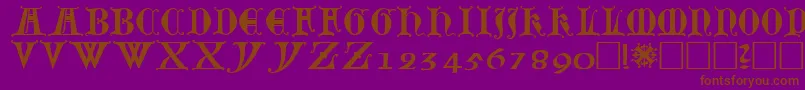 Lubeck0 Font – Brown Fonts on Purple Background