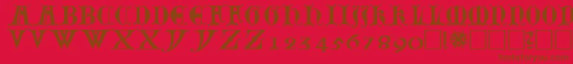 Lubeck0 Font – Brown Fonts on Red Background